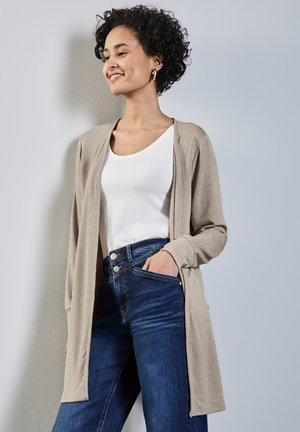 LANGE - Strickjacke - beige