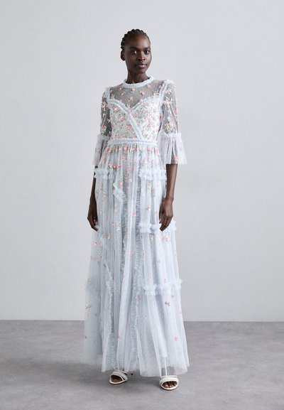 Needle & Thread SHIMMER DITSY LONG SLEEVE GOWN - Robe de cocktail - cloud