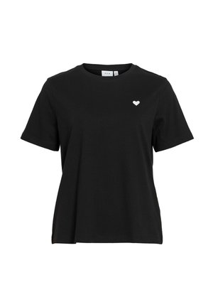 VILA, T-SHIRT VIVORA RUNDHALS - T-shirt basique - black