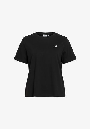 VILA, T-SHIRT VIVORA RUNDHALS - T-shirt basique - black