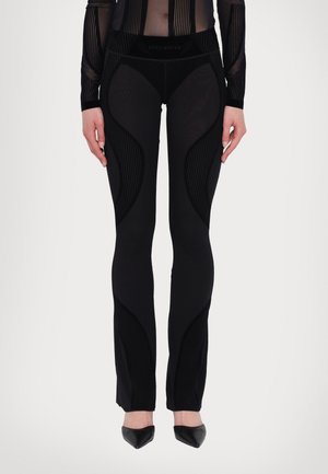 SPORT FLARED PANTS - Leggings - Trousers - black