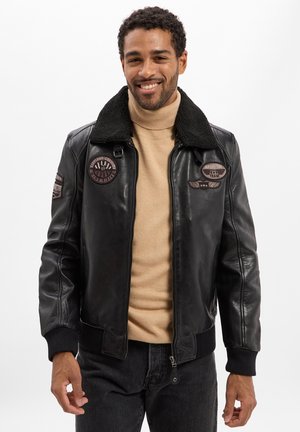 EGMCHICAGO - Lederjacke - schwarz
