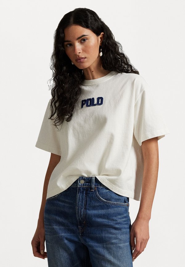 LOGO COTTON JERSEY CREWNECK TEE - Print T-shirt