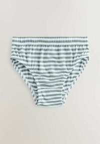 Gestreifte Unterw�äsche in hellgrün und weiß, mit einem elastischen Bund und weichem, dehnbarem Stoff. Entwickelt für Komfort und Passform.