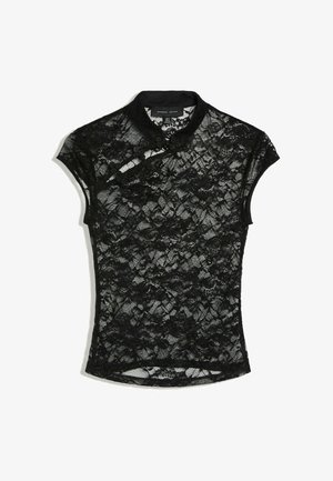 Bershka, LACE WITH CLASP - TOP - Blouse - black