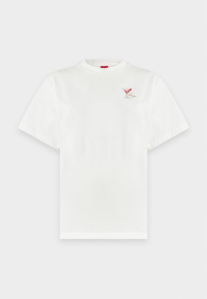 HUGO, VINTAGE TEE - Тениска с щампа - natural