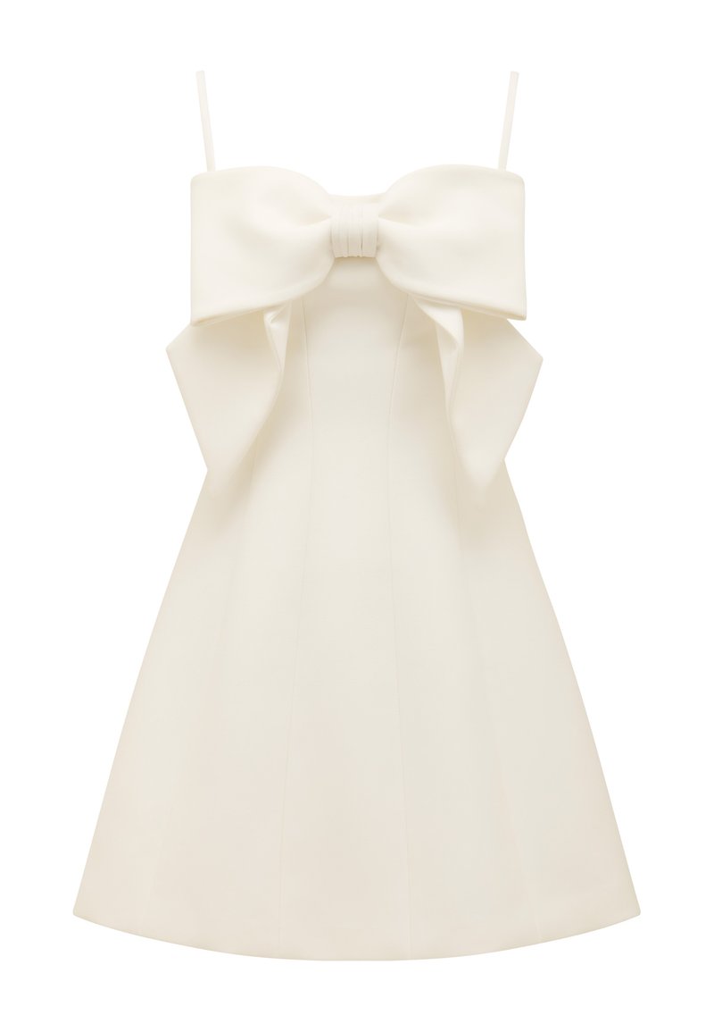 forever new oversized bow mini smock dress in white FOREVER NEW Simone Bow Mini Dress