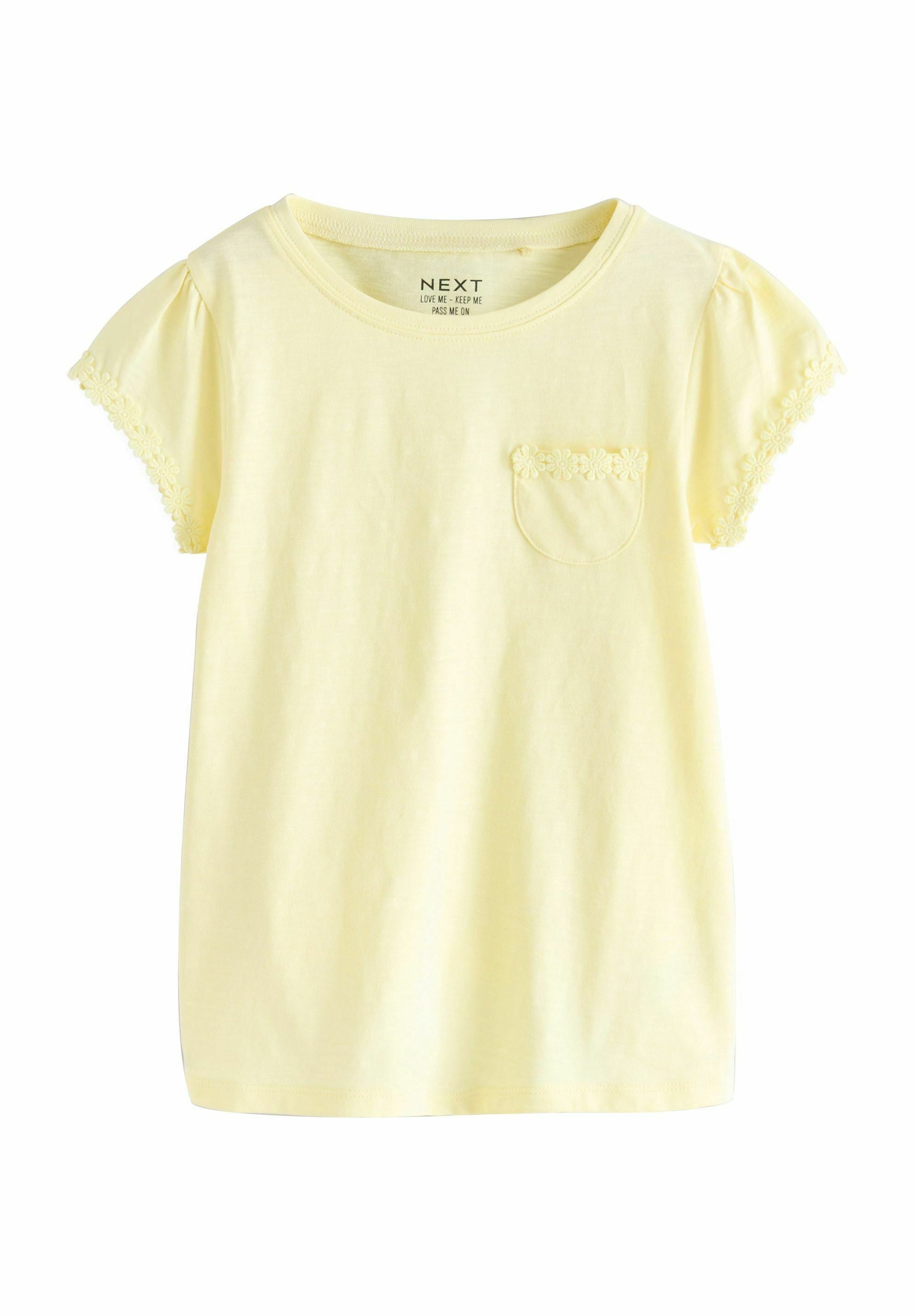 Next DAISY POCKET Camiseta estampada mottled yellow/amarillo