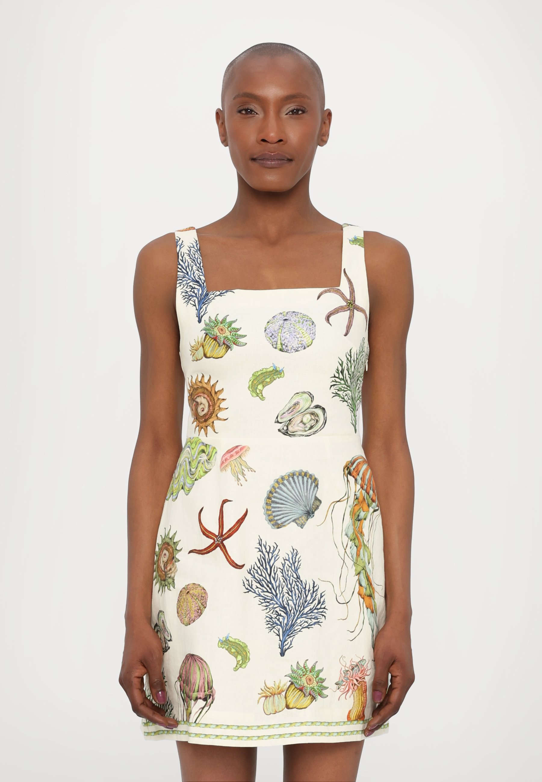 alemais sea linen dress Alemais Sea Mini Dress in Cream (TS)  Hampden Clothing