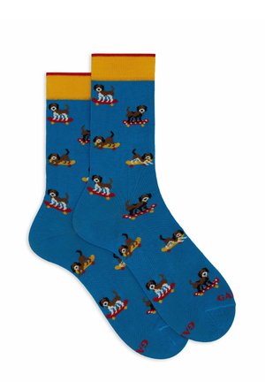 Gallo WITH DOG MOTIF - Calze - azzurro