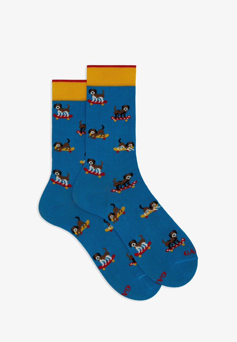 Gallo WITH DOG MOTIF - Calze - azzurro