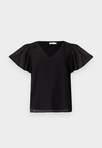 VIMICADA DOBBY V NECK - Blouse - black