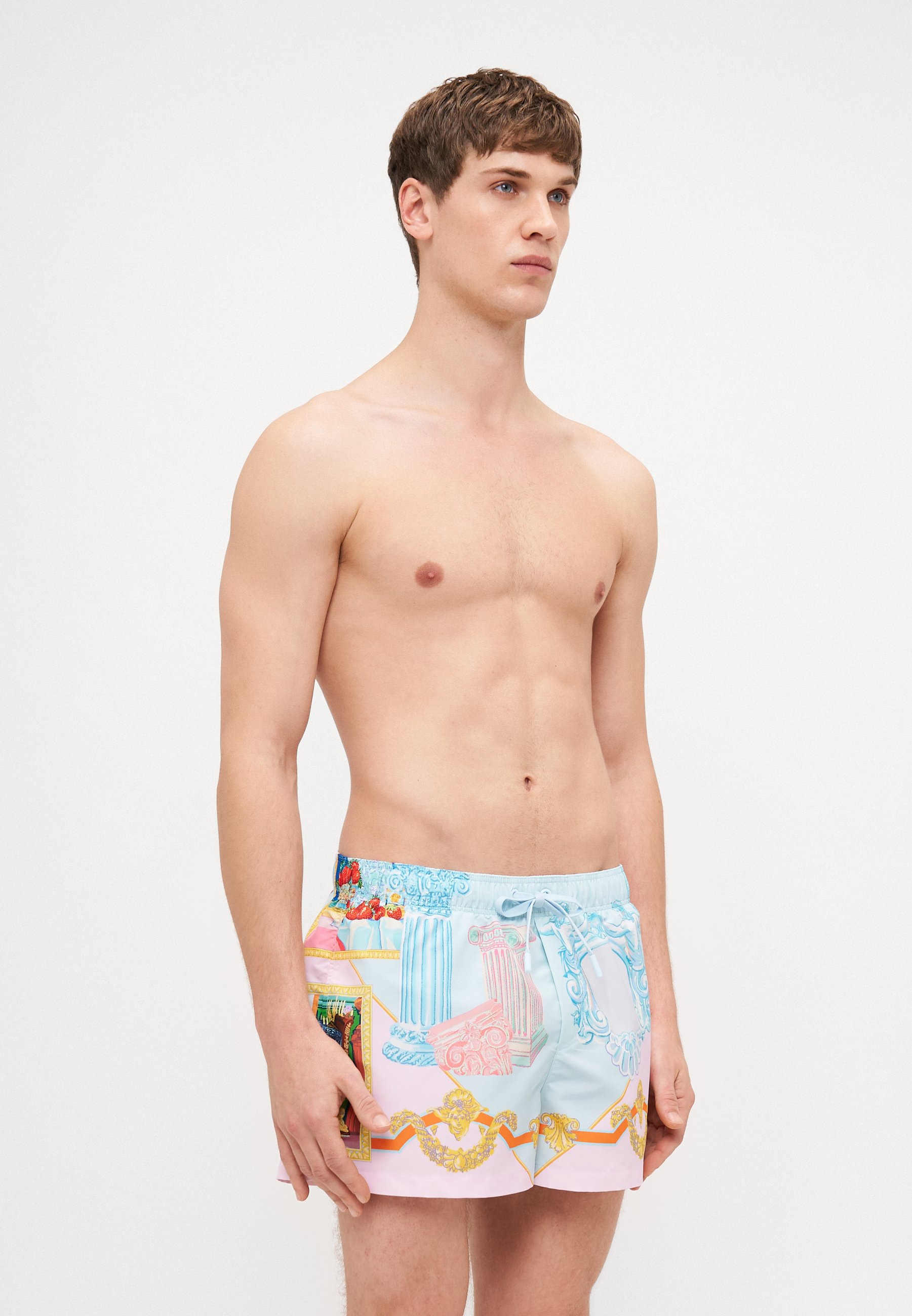 水着 Versace Swim Short Boxer Poly Golfo Fabric - New Logo Versace Poly golfo fabric swim boxer with new logo | The