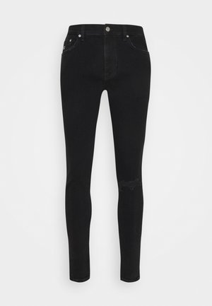 Skinny-Farkut - black denim