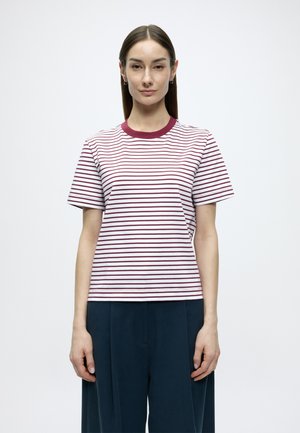 SLFESSENTIAL SS STRIPED BOXY TEE NOOS - T-shirt print - anemone 1