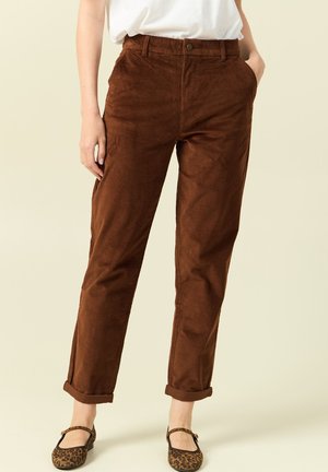 WEITE 7/8 MIT HOHER TAILLE - Broek - marron foncé