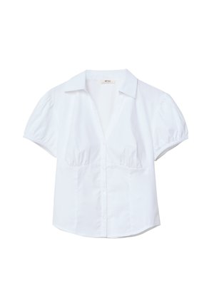 Stradivarius SHORT SLEEVE  - Overhemdblouse - white