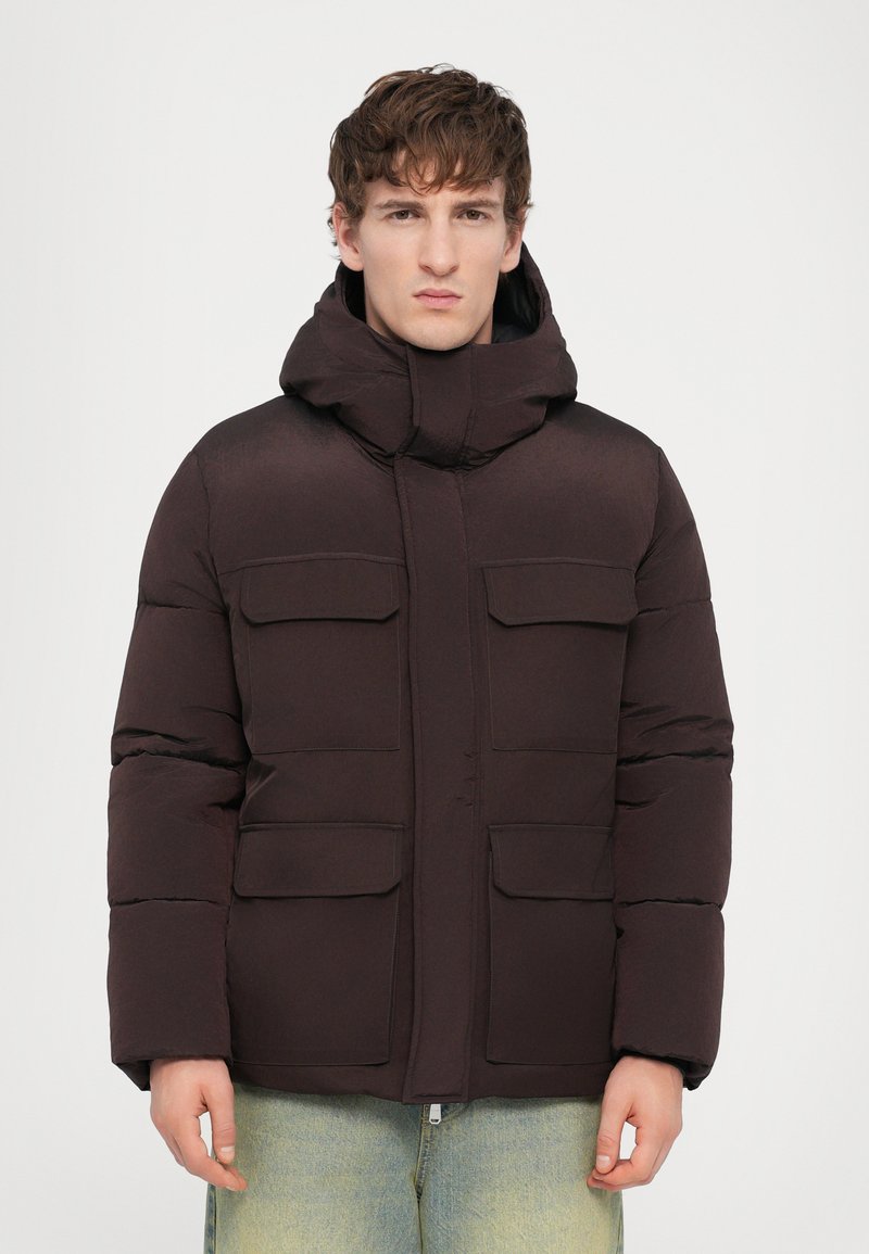 Dondup PUFFIER JACKET - Giacca invernale - burgundy