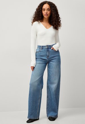 Ellos Collection MIT V-AUSSCHNITT - Longsleeve - weiß