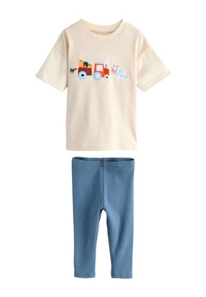 Next, REGULAR FIT - SHORT SLEEVE T-SHIRT AND LEGGINGS SET . - Legíny – nohavice - neutral farm animals