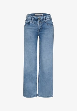 Street One Studio, MID WAIST WIDE LEG JEANS IM LOOSE FIT - Wide Leg - light blue random wash