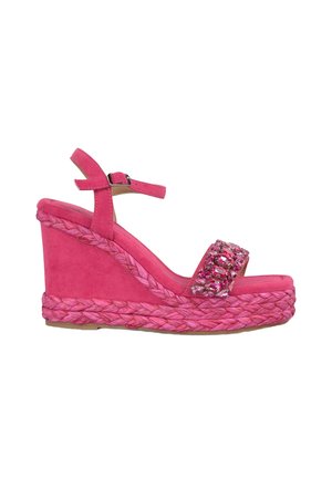 Sandali con plateau - fucsia jaspeado