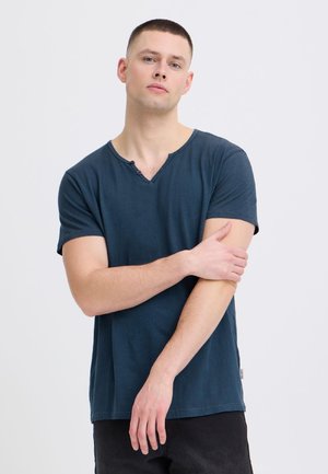 Blend BHASTON SPLIT NECK - T-shirts basic - dress blues