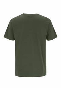 Grön bomullströja med korta ärmar, rund hals och en enkel design. Mjuk textur och rak passform, lämplig för avslappnad användning.