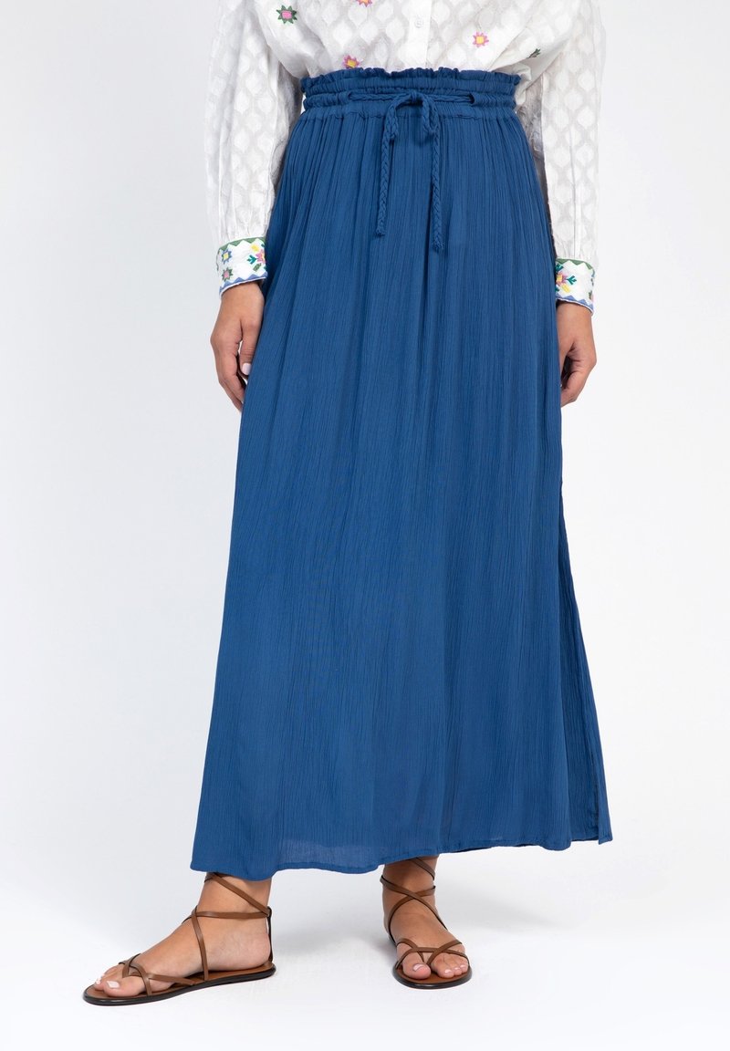 AN'GE ROMELIE - Jupe longue - indigo