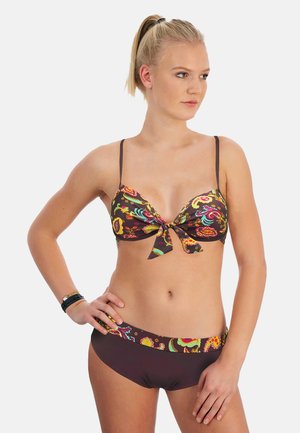 SET - Bikini - braun gelb