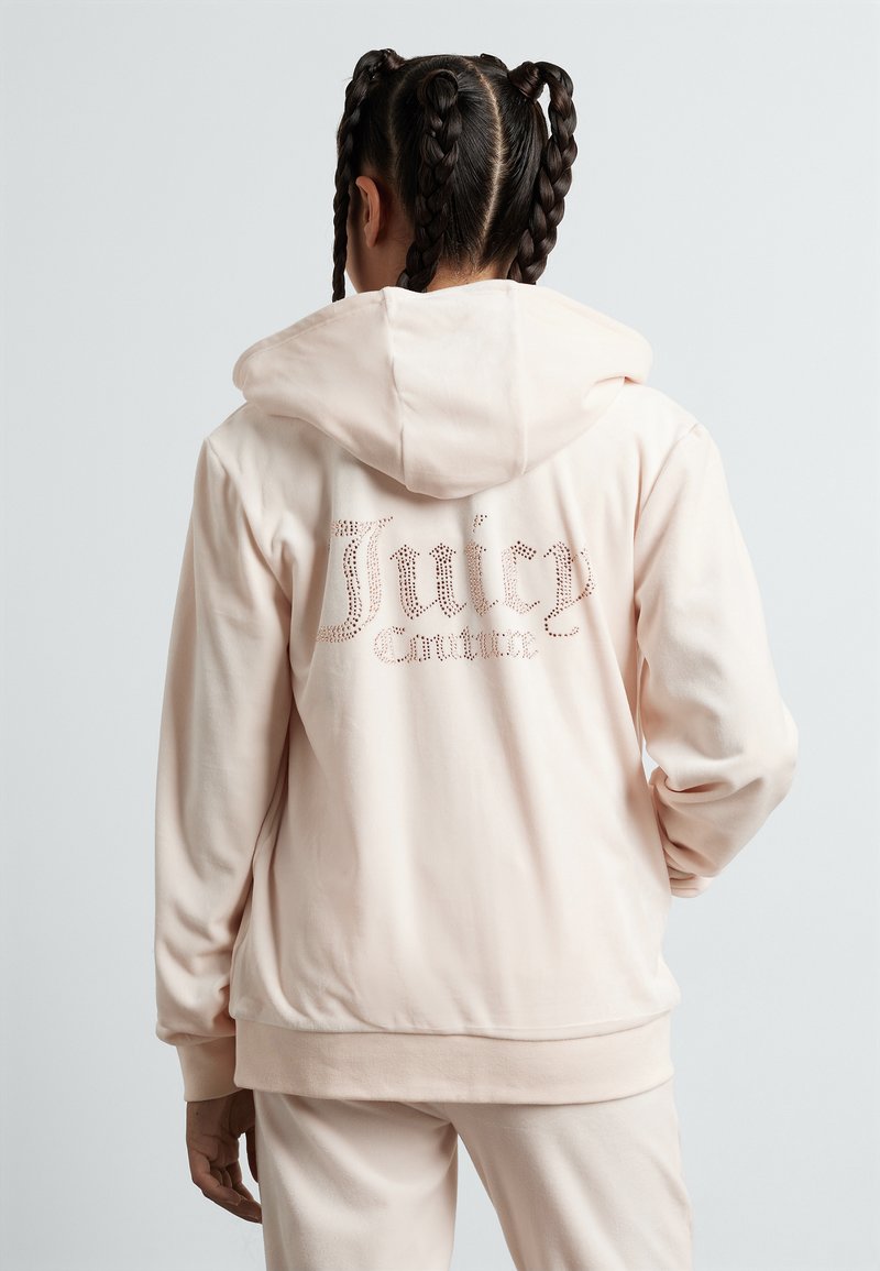 Juicy Couture DIAMANTE ZIP THROUGH HOODIE - Športna jopa s kapuco na zadrgo - shell