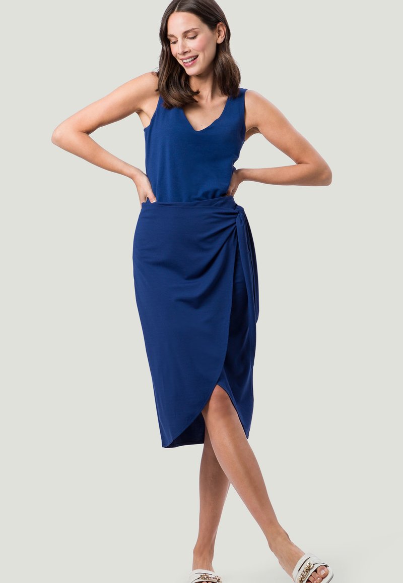 Damen Jeansröcke | zero MIDI MIT BINDEDETAIL Wickelrock admiral blue/royal - ND92270 Damen Jeansröcke | zero MIDI MIT BINDEDETAIL Wickelrock admiral blue/royal - ND92270