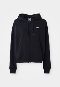 SPORT ESSENTIALS FULL ZIP - Majica s kapuljačom i patentnim zatvaračem - black