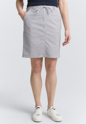 MIT KORDELZUG - Puzdrová sukňa - delicate navy white stripe