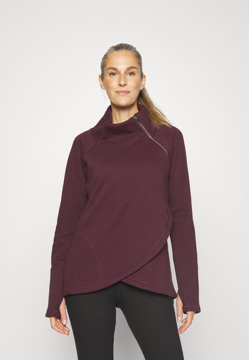 Athleta COZY KARMA II Zipup sweatshirt spiced red