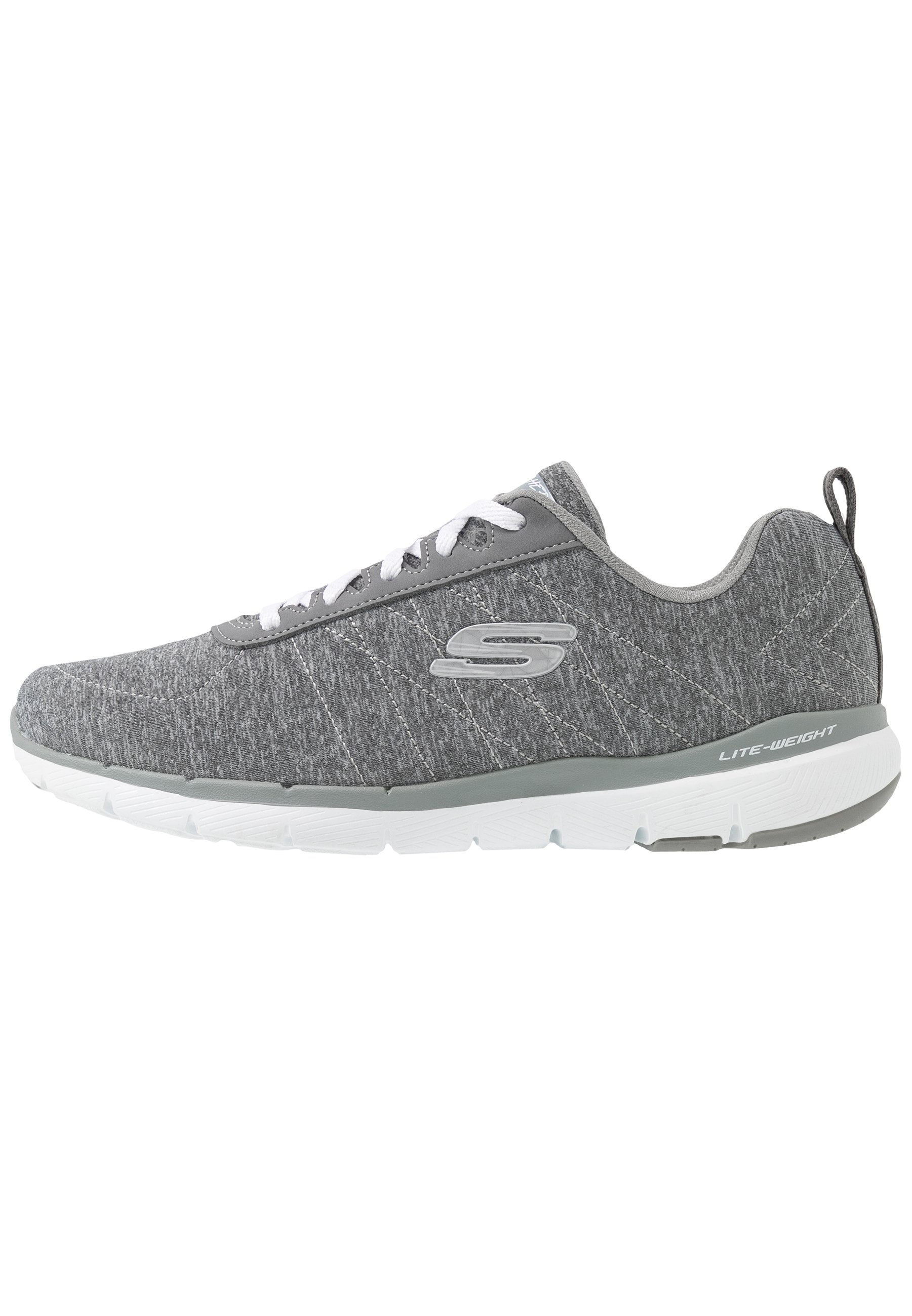 Skechers Wide Fit FLEX APPEAL 3.0 Joggesko graywhite Skechers Wide Fit FLEX APPEAL 3.0 Joggesko graywhite