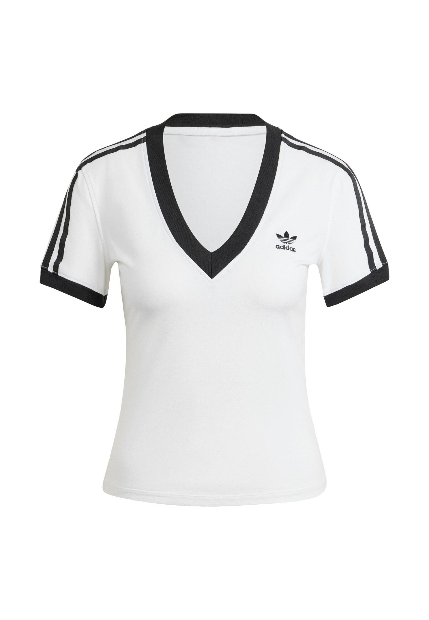 ★ adidas★ V-neck short sleeve tee cream white black KF031 V-Neck Short Sleeve Tee - White | adidas Hong Kong