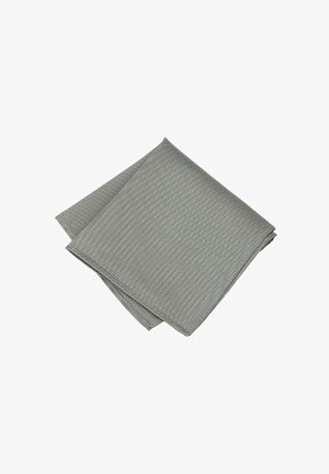 Texturiertes graues Stoffserviette, gefaltet mit subtilen diagonalen Webmuster. Leicht und vielseitig einsetzbar für verschiedene Essumgebungen.