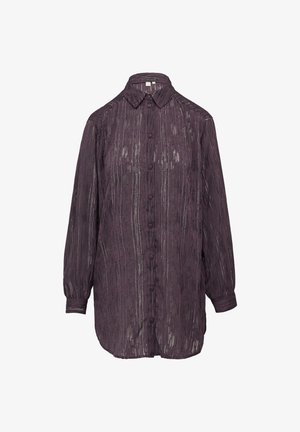 QS LEICHT TRANSPARENTE GLANZEFFEKTEN - Chemisier - aubergine