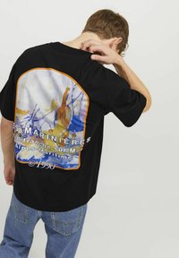 Jack & Jones RUNDHALS  - T-shirt print - black