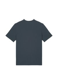 Korte mouw, ronde hals t-shirt in donkerblauw, gemaakt van een katoenmix. Gladde textuur zonder zichtbare patronen of accenten.