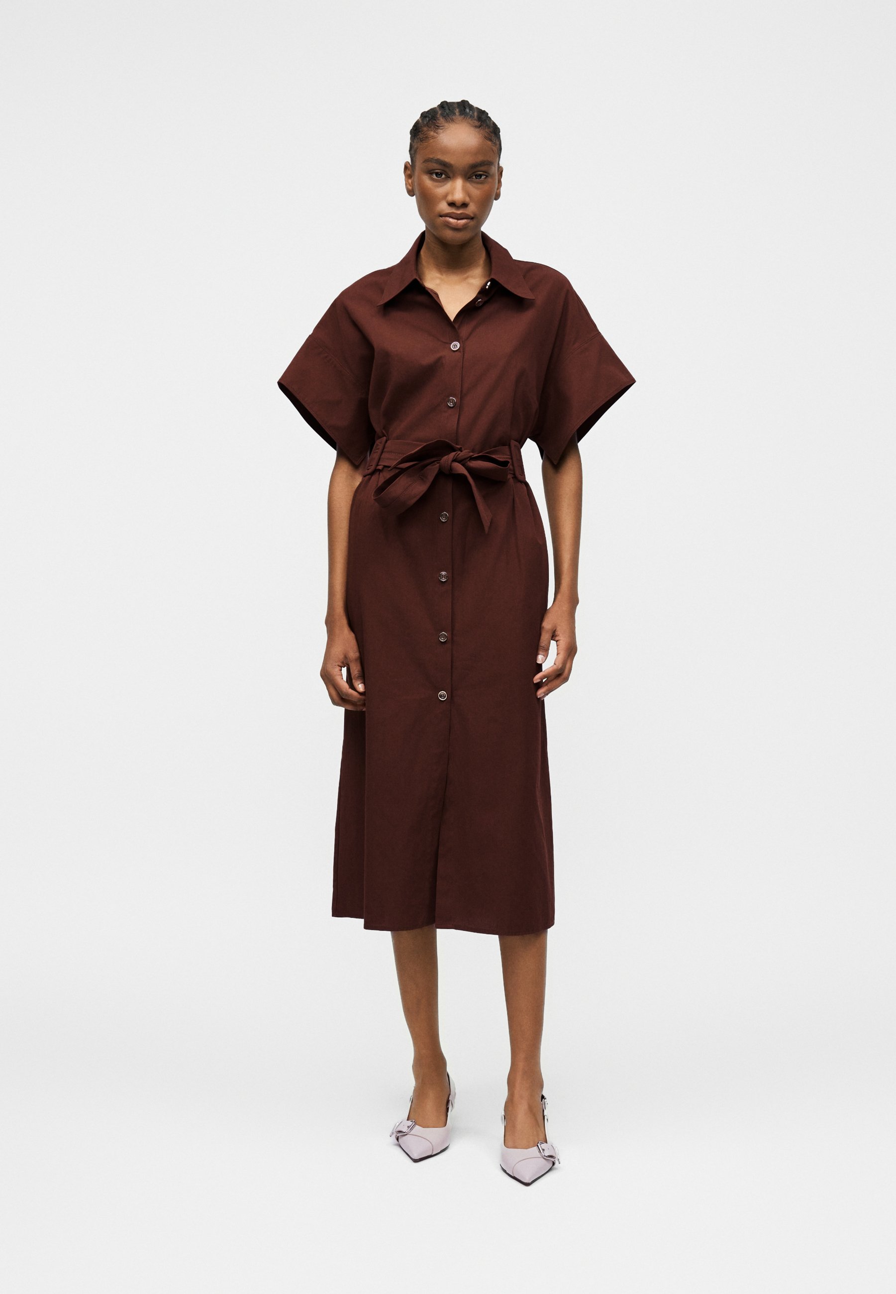 pinko brown dress PINKO CASARSA DRESS BRONZO – Simple Caracters main image 0