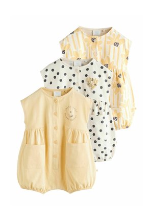 Jumpsuit - yellow floral button through