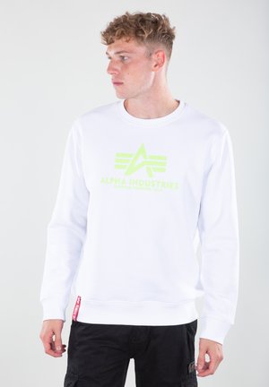 Alpha Industries Sweatshirt - white neon green