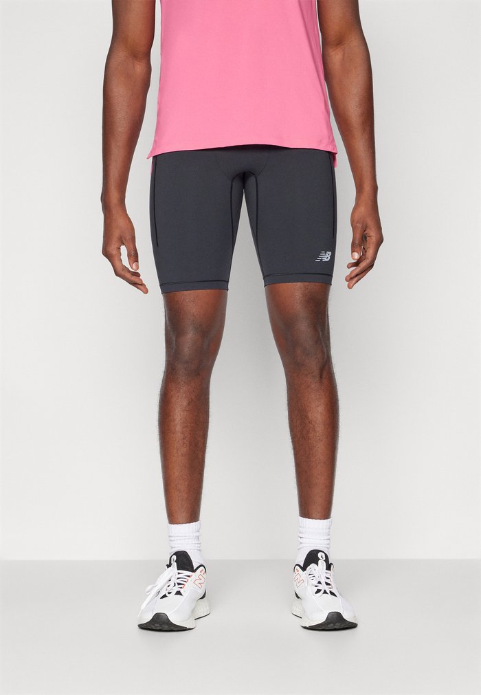 New Balance SLEEK POCKET HALF - Short running tights - black