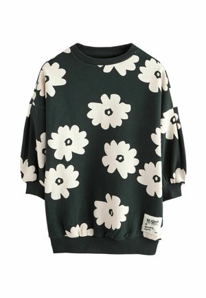 REGULAR FIT - Kampsunkleit - black white flower