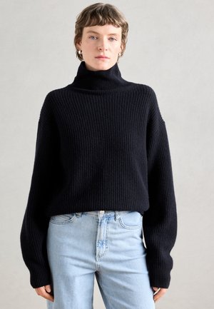 LONGSLEEVE STAND UP COLLAR - Pullover - deep night blue
