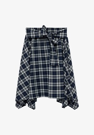 Koton, PLAID MIDI - Gonna a campana - dark blue