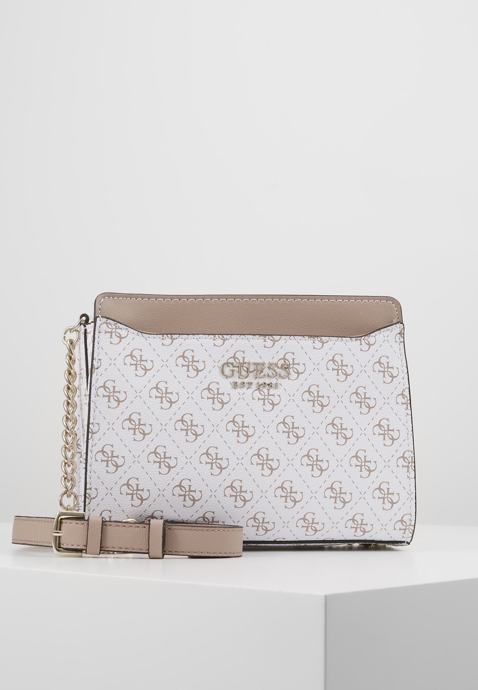 Guess LORENNA CROSSBODY TOP ZIP Skulderveske whitehvit Guess LORENNA SHOULDER BAG Håndveske whitehvit Zalando.no