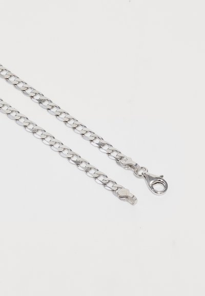 Alan Crocetti HARD MELT CURB CHAIN NECKLACE UNISEX - Náhrdelník - rhodium